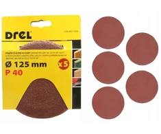 Šlifavimo diskai P40 šlifavimo popierius šlifuokliui 125 mm velcro diskas 5x