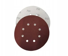Šlifavimo diskeliai su velcro 180 mm popierius su skylutėmis 100 vnt Gr80