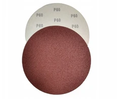 Šlifavimo diskeliai su velcro, 180 mm skersmens, grūdėtumas 60, be skylių, 100 vnt.