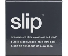 Slip šilkinis užsegamas euro pagalvės užvalkalas - 100% grynas šilkmedžio šilkas, anglies spalvos, itin minkštas ir laidus orui, stabdantis senėjimą, draugiškas plaukams ir odai, prabangus satino paviršius, 65 x 65 cm