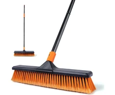 Šluota su kotu, gatvės šluota / grindų šepetys 2-1 cleanhome 166 cm, tinkama mokykloms, fabrikams, sodams, sodo šluotos, šluota, krepšinio aikštelėms ir kitoms vietoms (45 cm)