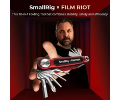 Smallrig x Film Riot 10-in-1 sulankstomas įrankių rinkinys su atsuktuvais ir šešiabriauniais raktais, daugiakampė padėtis, nešiojamas ir kompaktiškas dizainas (raudonas) - 4813