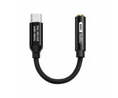 Smart-tel dac audio adapteris usb-c į mini jack 3,5 aux ab136d t2 16 bit 48khz juodas