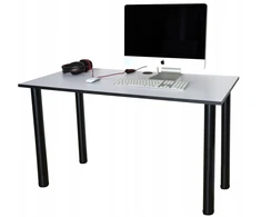 Smartdesk kompiuterinis stalas baltas juodas kraštas 120x60 cm pagal užsakymą