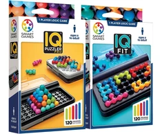 Smartgames - iq puzzler pro + iq fit | dėlionės žaidimai vaikams nuo 6-99 metų | dėlionės žaidimai suaugusiems ir vaikams | loginis žaidimas suaugusiems ir vaikams