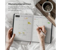 Smartpanda 2025 2026 dienoraštis - savaitinis A5 formato planuotojas, mokyklinis planuotojas - minkštas viršelis, 30 minučių intervalai - 2025 m. liepa - 2026 m. rugpjūtis - vokiečių kalba