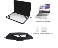 Smatree 14 colių nešiojamojo kompiuterio dėklas su kietu apvalkalu, suderinamas su 14 colių Razer Blade 14 žaidimų nešiojamuoju kompiuteriu 2021/asus Zenbook 14 colių/14 colių Lenovo Thinkpad - juodas