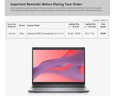 Smatree 14 colių smūgiams atsparus nešiojamojo kompiuterio dėklas, vandeniui atsparus apsauginis plonas dangtelis, pritaikytas dell latitude 5430 chromebook arba 2-in-1, dell inspiron 14 3420 14 colių nešiojamojo kompiuterio krepšys, juodas (e429)