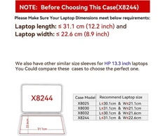 Smatree kietas eva apsauginis dėklas, suderinamas su 13.3 colių hp pro x360 435 g10 nešiojamojo kompiuterio krepšiu (x8244)