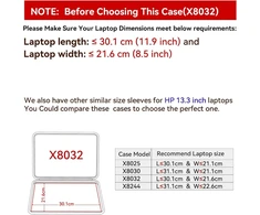Smatree kietas eva dėklas, suderinamas su 13.3 colių hp elite x360 830, hp envy x360 13, hp elitebook 830 g11/g10/g9/elitebook 835, hp elite x360 830 g11 2 in 1 nešiojamuoju kompiuteriu (x8032)