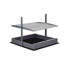 Smėlio dėžė su stogu 140x140 impregnuota super kokybė paruoštos skylės