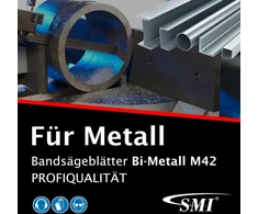 Smi Bi-metal M42 juostinių pjūklų rinkinys, 2 vnt., matmenys 2480 x 27 x 0,90 mm, 5/8 Zpz, pvz., Optimum, Epple, Holzmann, Bernardo, Thomas juostiniams pjūklams