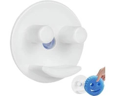 Smiley Face indų plovimo kempinės laikiklis, šveitimo kempinės laikiklis, laikiklis su siurbtuku kriauklei, virtuvinis kempinės laikiklis, laikiklis šveitikliams Daddy Mommy kriauklės organizavimui (kempinės nepridedamos)