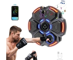 Snawowo muzikos bokso treniruoklis suaugusiems - led šviesos elektroninis bokso treniruoklis su muzikos bokso pirštinėmis - bluetooth muzikos bokso treniruoklis su 9 greičio režimais ir skaičiavimo režimu