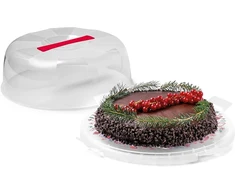 Snips Delice Winter torto transportavimo dėžė su 4 saugos užsegimais | Torto gaubto skersmuo 28 cm x aukštis 9 cm | Pagaminta Italijoje | Be Bpa ir ftalatų, raudona