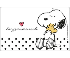 Snoopy pietų dėžutė su pertvara, 17,5x12,8x6,9 cm, juoda