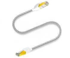 Snowkids Cat 7 Ethernet kabelis 0.5m – Nailoninis pynimas, paauksuoti Rj45 jungtys