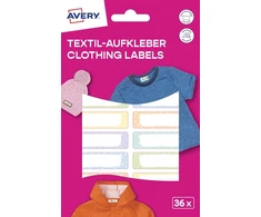 Sodertex Pasteliniai drabužių lipdukai Avery, 36 lipdukai Etvet36m