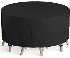 Sodo baldų uždangalas 193x80cm apvaliam lauko baldų komplektui, 76 colių
