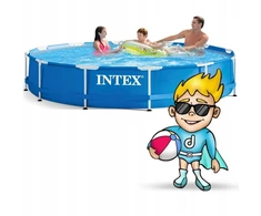 Sodo baseinas su rėmu 366 x 76 cm, sustiprintas, lengvas montavimas, Intex 28210