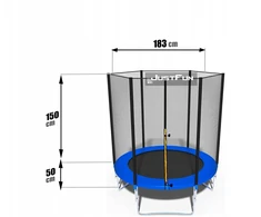 SODO BATUTAS SU TINKLU VAIKAMS JUST FUN 6FT-183CM MĖLYNAS