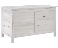 Sodo daiktadėžė, balta, 99x49,5x58,5cm, eglės medienos masyvas