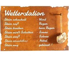 Sodo dekoracija-iškaba Weather Stone (rūdžių efektas) 42 x 27,5 cm