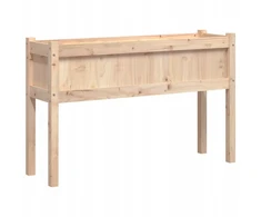 Sodo gėlių dėžė ant kojų, 110x31x70 cm, pušies medienos masyvas