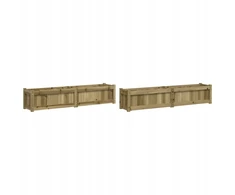 Sodo gėlių dėžė iš pušies medienos 150x31x31 cm, impregnuota - k