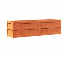 Sodo gėlių dėžė iš pušies medienos masyvo 180x50x50 cm, spalva: vaško bronza