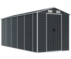 Sodo pašiūrė, antracito, 191x470x198cm, galvanizuotas plienas