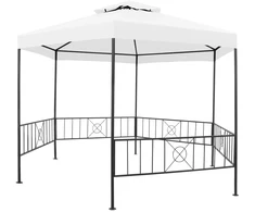 Sodo pavėsinė, baltos spalvos, 323x275x265cm, 180g/m²