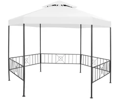 Sodo pavėsinė, baltos spalvos, 323x275x265cm, 180g/m²