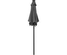 Sodo skėtis nuo saulės su LED, antracito, 200x211cm, aliuminis
