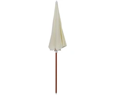 Sodo skėtis nuo saulės su plieniniu stulpu, smėlio, 240cm
