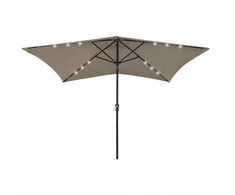Sodo skėtis Uv 200x300cm taupe Led