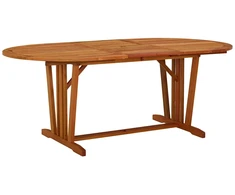 Sodo stalas, 200x100x75cm, eukalipto medienos masyvas