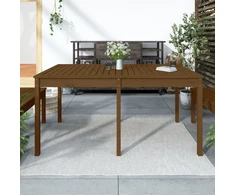 Sodo stalas, medaus rudas, 159,5x82,5x76cm, pušies masyvas