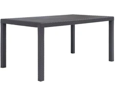 Sodo stalas, rudos sp., 150x90x72 cm, plastikas, rat. imit.
