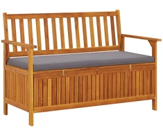 Sodo suoliukas-daiktadėžė, 120cm, akacijos medienos masyvas