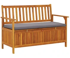 Sodo suoliukas-daiktadėžė, 120cm, akacijos medienos masyvas