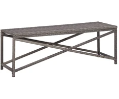 Sodo suoliukas, pilkos spalvos, 120cm, poliratanas