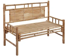 Sodo suoliukas su pagalvėle, 120cm, bambukas