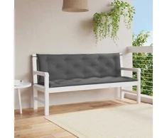 Sodo suoliuko pagalvėlė, antracito, 150x(50+50)x7cm, audinys