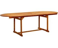 Sodo valgomojo stalas, (160–240)x100x75cm, akacijos masyvas