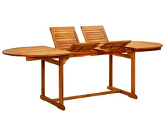 Sodo valgomojo stalas, (160–240)x100x75cm, akacijos masyvas