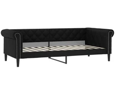 Lova Sofa, juodos spalvos, 100x200cm, dirbtinė oda