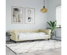 Lova Sofa, kreminės spalvos, 100x200cm, dirbtinė oda
