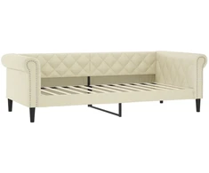 Lova Sofa, kreminės spalvos, 100x200cm, dirbtinė oda