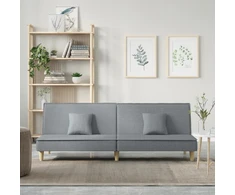 Fotelis Sofa-lova, šviesiai pilkos spalvos, audinys